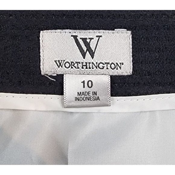 Worthington Skirt Womens 10 Black Faux Suede Mesh Retro a Line Mini - Picture 3 of 8